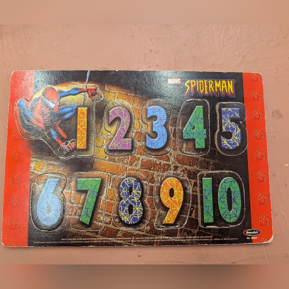 💥3/$24 Marvel Spiderman Colorful‎ Number Puzzle
